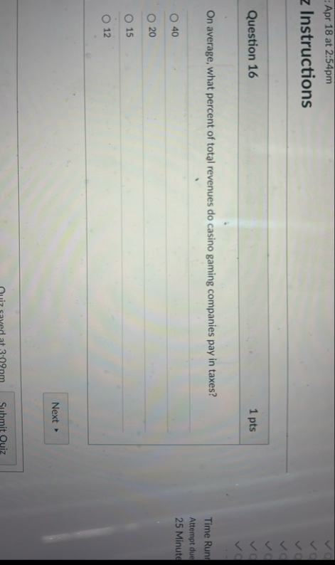 Apr 1 8 at 2 : 5 4 p m z Instructions Question 1