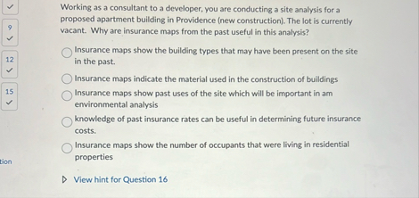 Working as a consultant to a developer, you are