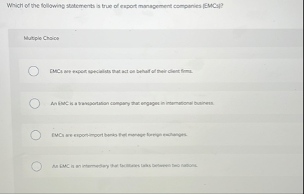 Which of the following statements is true of