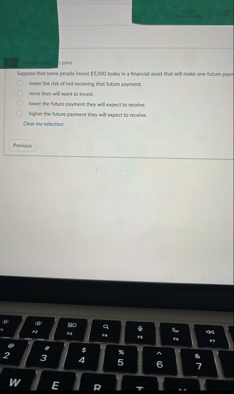1 6 1 point Suppose that some people invest $ 1 ,