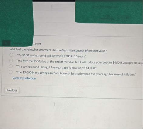 2 1 point Which of the following statements best