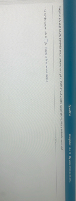 Question Suppose a 5 - year, $ 1 , 0 0 0 bond