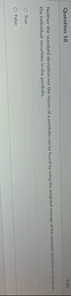 Question 1 8 Neither the standard deviation nor