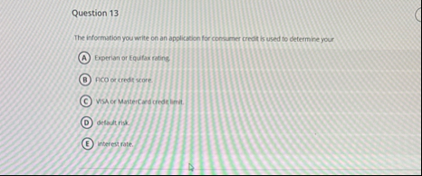 Question 1 3 The information you write on an