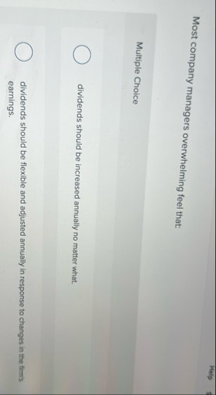 Help Most company managers overwhelming feel