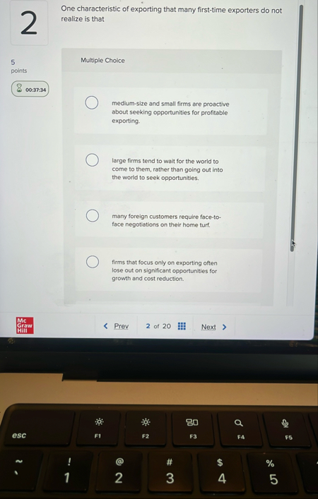 2 One characteristic of exporting that many first