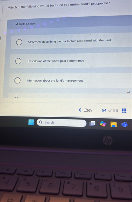 Which of the following would be found in a mutual