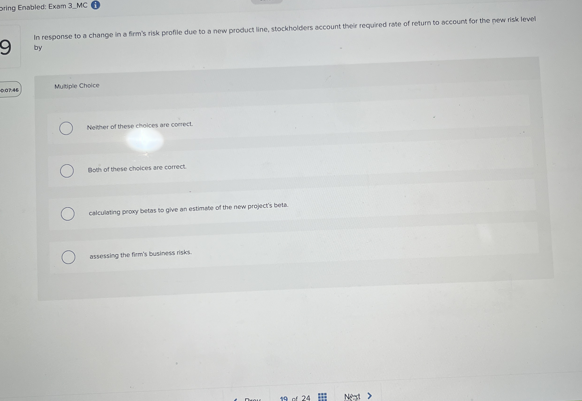 oring Enabled: Exam 3 _ MC i In response to a