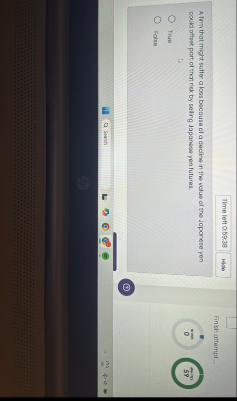 Time left 0 : 5 9 : 3 8 Hide A firm that might