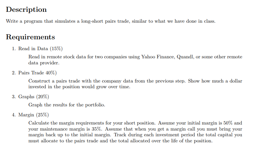 Description Write a program that simulates a long