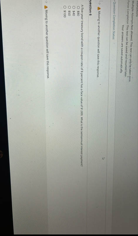 imstructions Multiple Attempts Not allowed. This