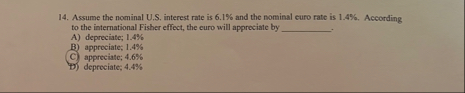 Assume the nominal U . S . interest rate is 6 . 1