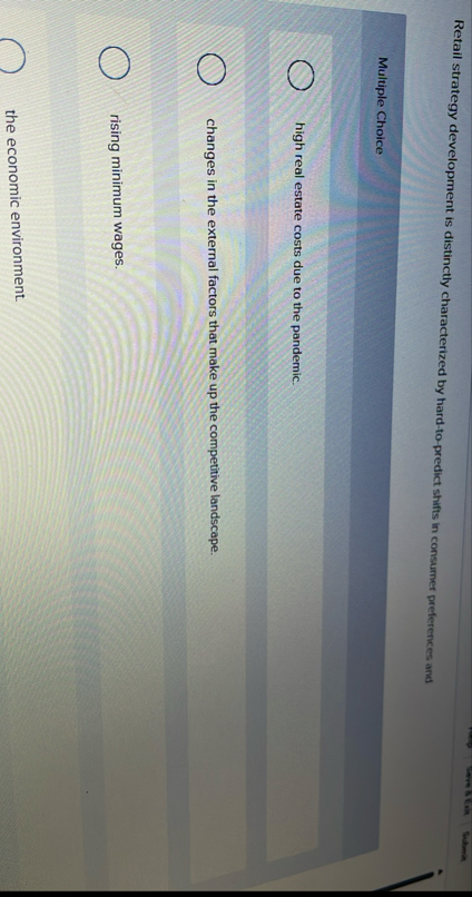 Retail strategy development is distinctly