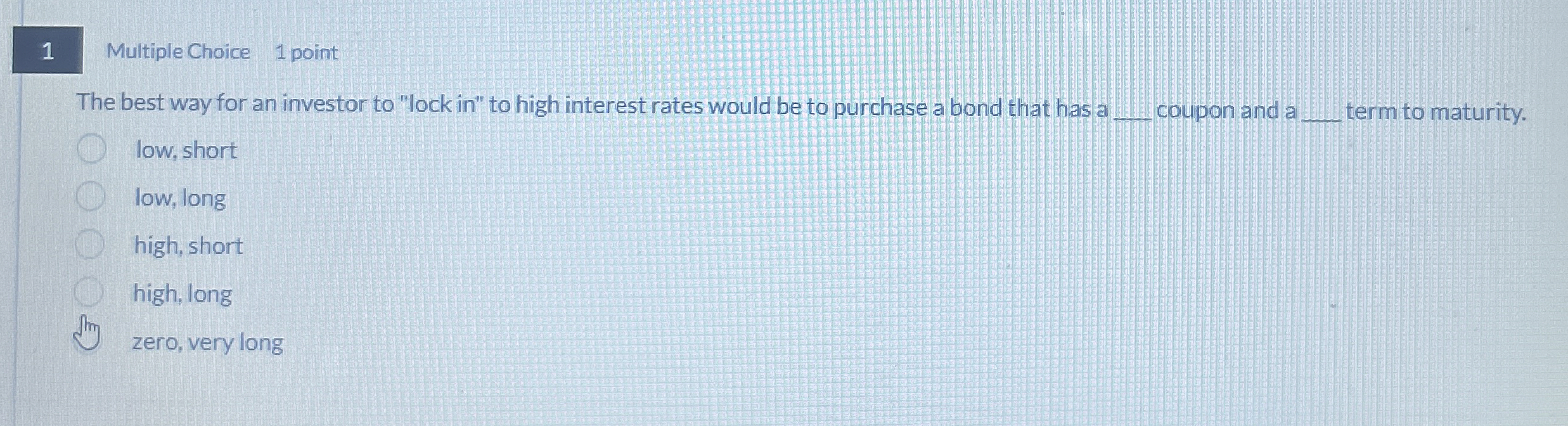 1 Multiple Choice 1 point The best way for an