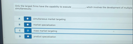 Only the largest firms have the capability to