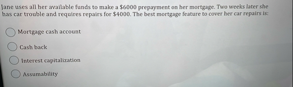 Jane uses all her available funds to make a $ 6 0