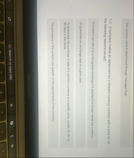 The currency value is determined through 'managed