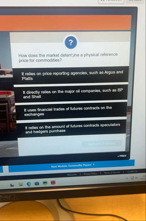 How does the market deterrisine a physical