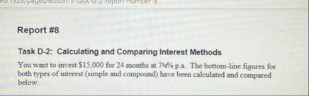 Report # 8 Task D - 2 : Calculating and Comparing