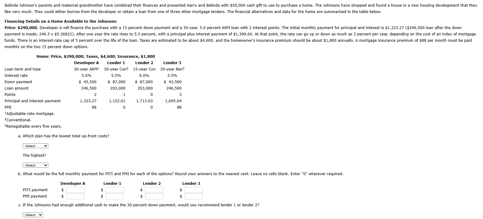 personal finance homework textbook question