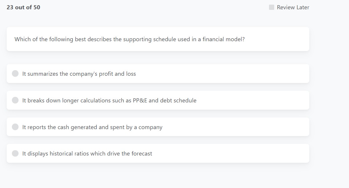 2 3 out of 5 0 Which of the following best