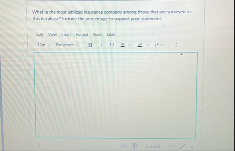 What is the most utilized insurance company among