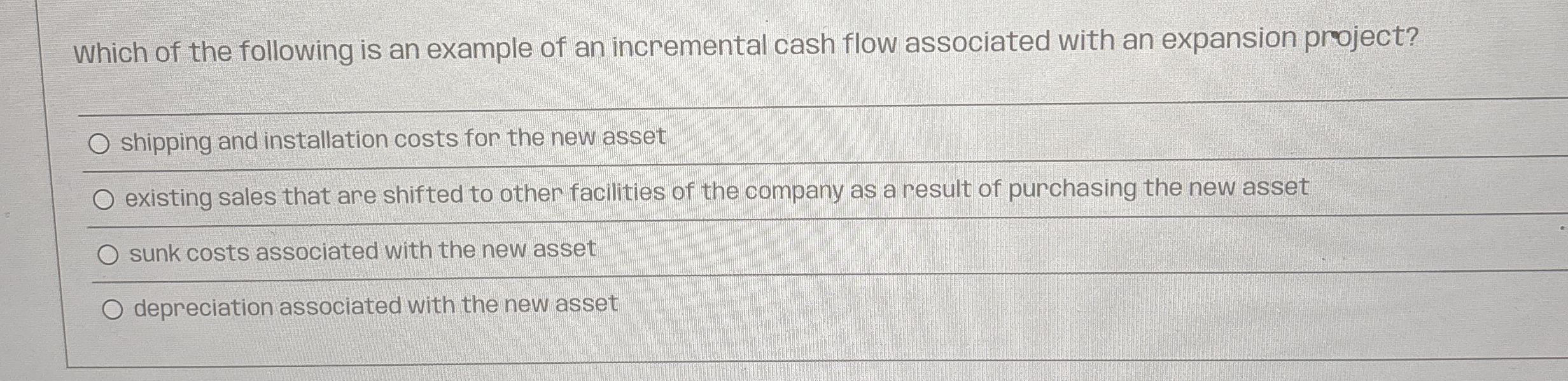 Which of the following is an example of an