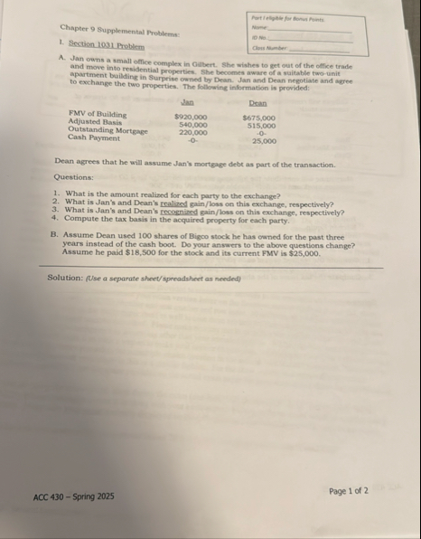 Chapter 9 Supplemental Problems: Aart ieliptte