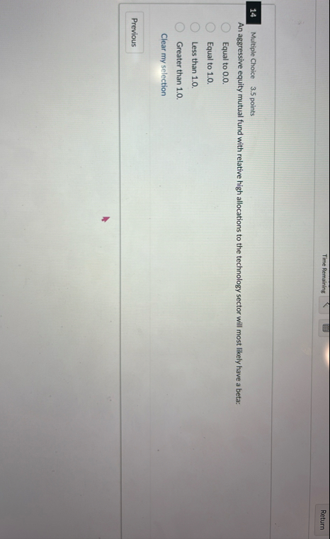 Time Remaining 1 4 Multiple Choice 3 . 5 points