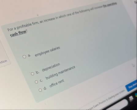 For a profitable firm, an increase in which one