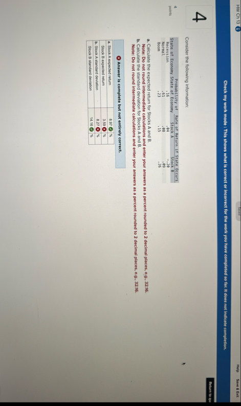 HW Ch 1 3 ( i ) STord Help Save 8 Enit Check my