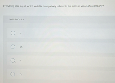 Everything else equal, which variable is