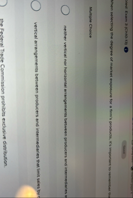 bled: Exam 3 ( Ch 1 O - 1 3 ) When selecting the