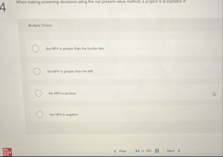 When making screening decisions using the net