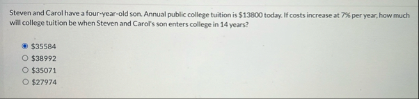 Steven and Carol have a four - year - old son.