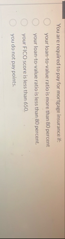 You are required to pay for mortgage insurance