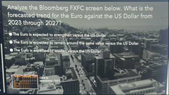 Analyze the Bloomberg FXFC screen below. What is