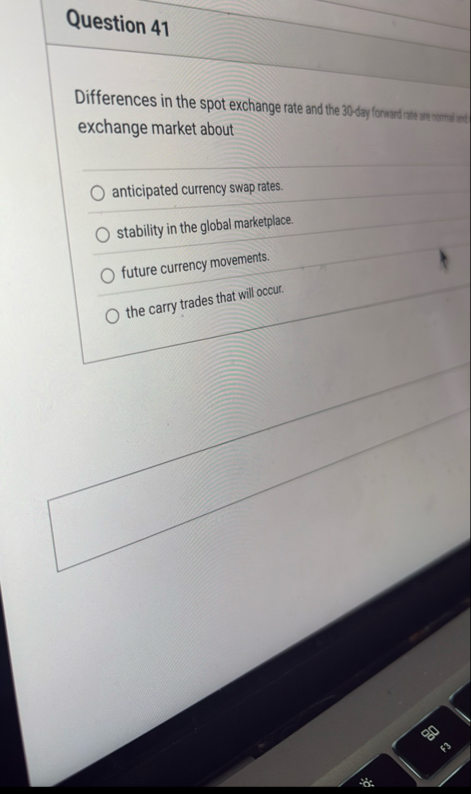 Question 4 1 Differences in the spot exchange