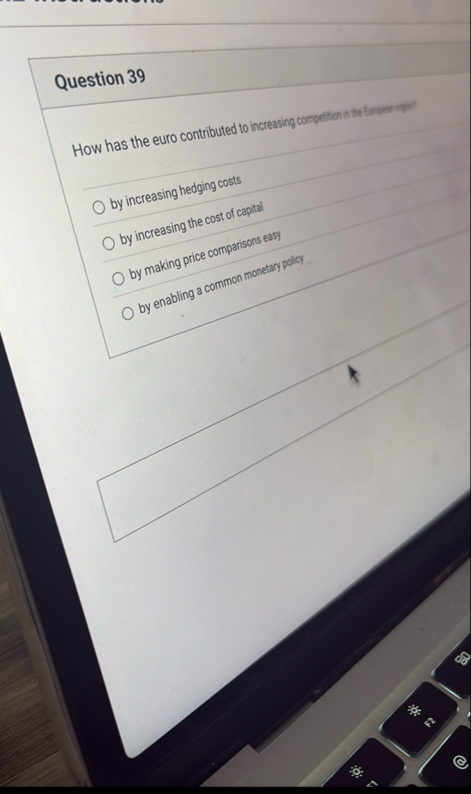 Question 3 9 How has the euro contributed to