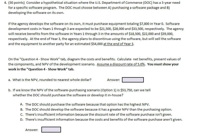 Consider a hypothetical situation where the U . S