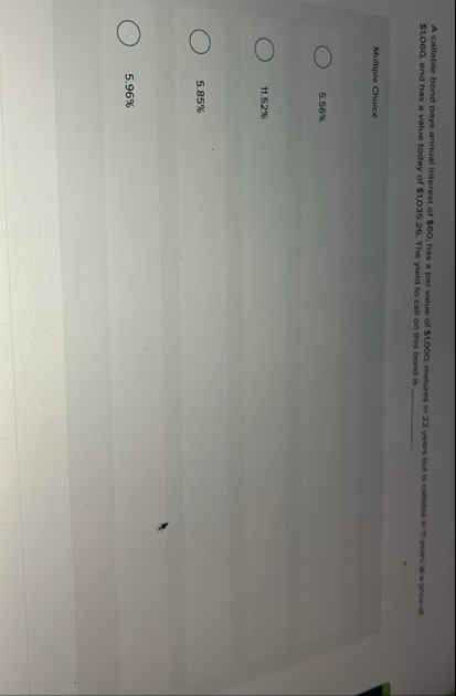 $ 1 , 0 6 0 , and has a value today of $ 1 . 0 3