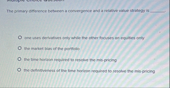 The primary difference between a convergence and