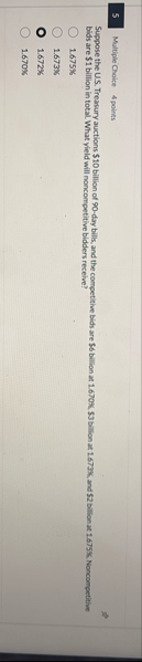 5 Multiple Choice 4 points Suppose the U . S .