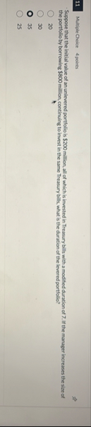 1 1 Multiple Choice 4 points Suppose that the