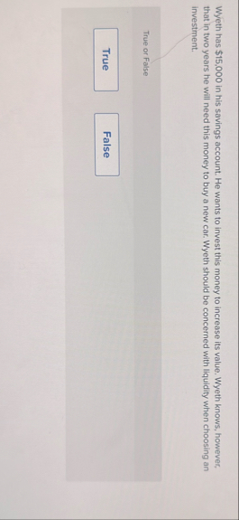 Wyeth has $ 1 5 , 0 0 0 in his savings account.