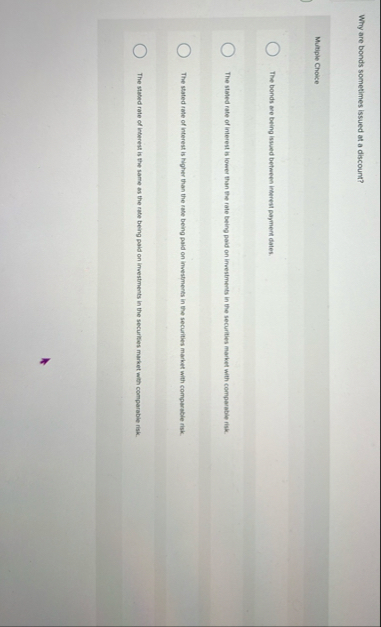 Why are bonds sometimes issued at a discount?