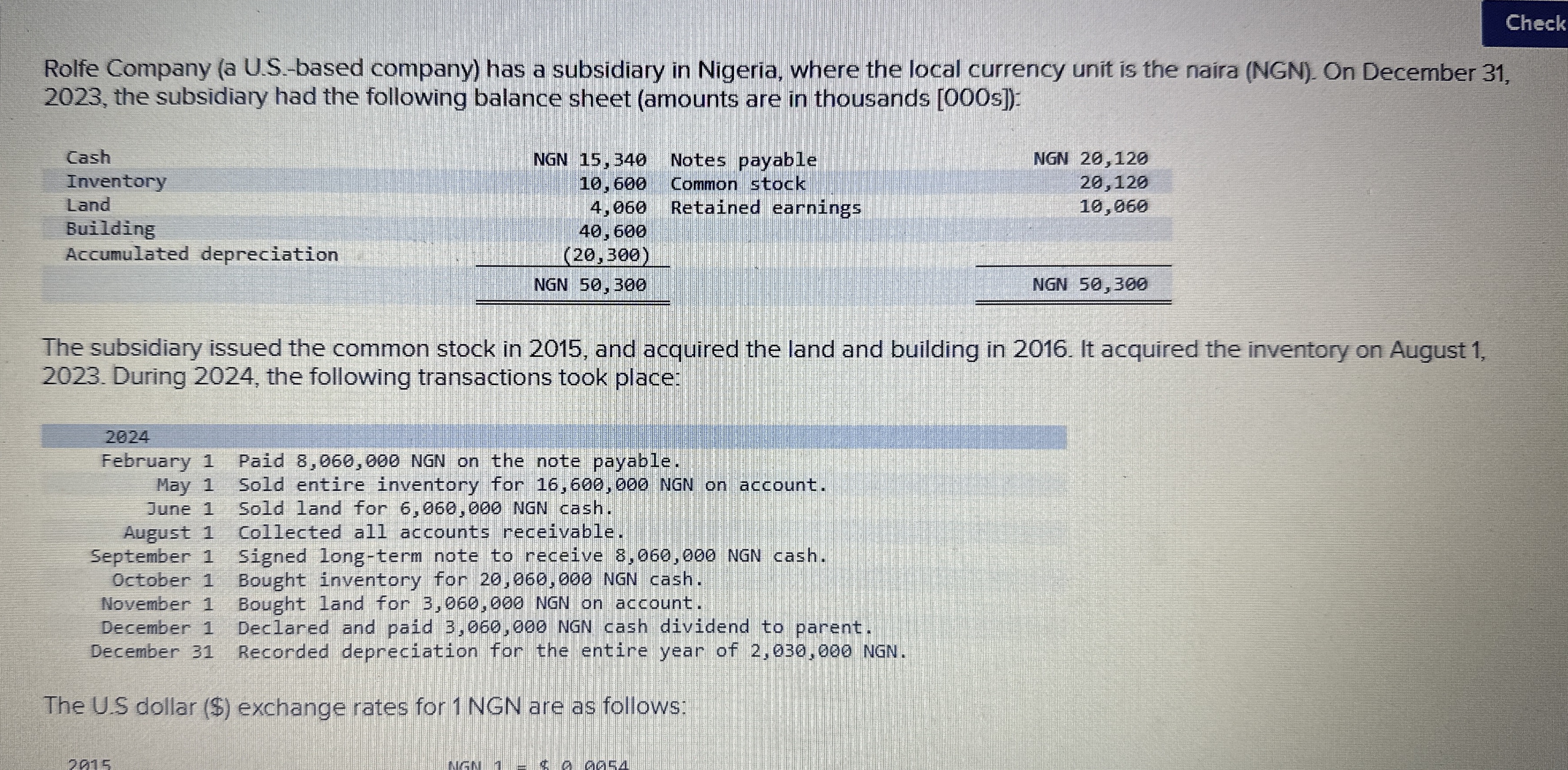 Check Rolfe Company ( a U . S . - based company )