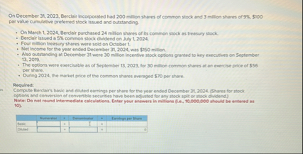 On December 3 4 , 2 0 2 3 , Berclair Incorporated