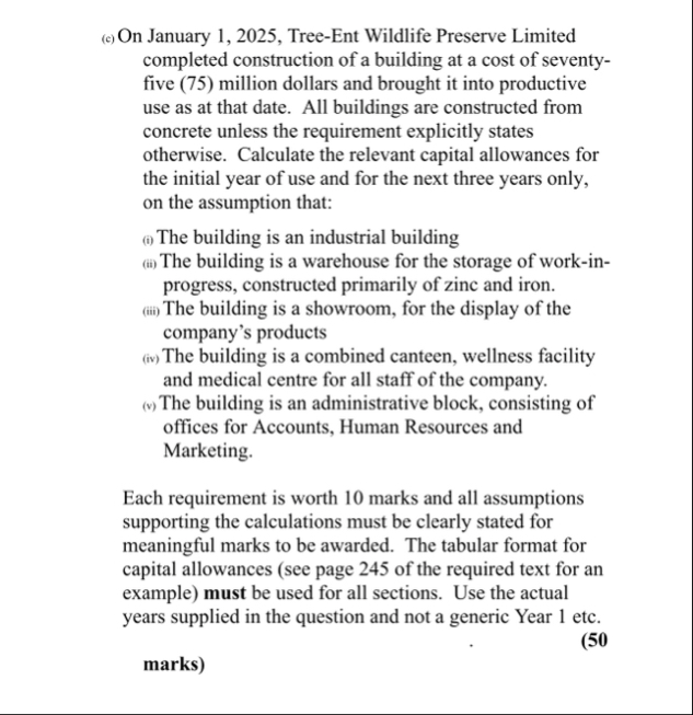 ( c ) On January 1 , 2 0 2 5 , Tree - Ent