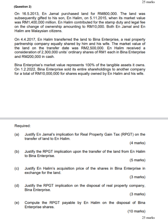( Question 2 ) On 1 6 . 5 . 2 0 1 3 , En Jamal